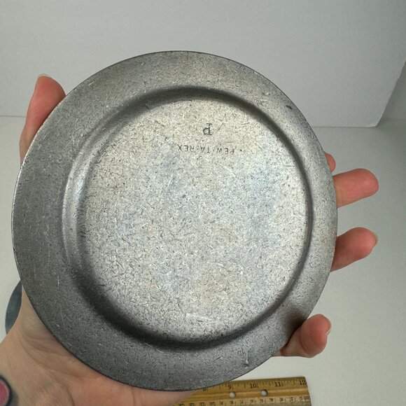 2 Vtg Pewter Pewtarex Indian Head Penny Buffalo Nickel Collectible Plates 5.75in - Picture 12 of 12